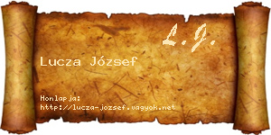 Lucza József névjegykártya